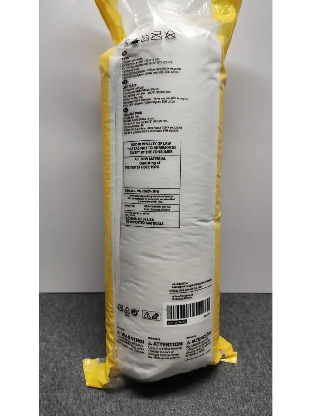 New IKEA Smasporre Twin COMFORTER Light Warm Duvet Insert Sz 64
